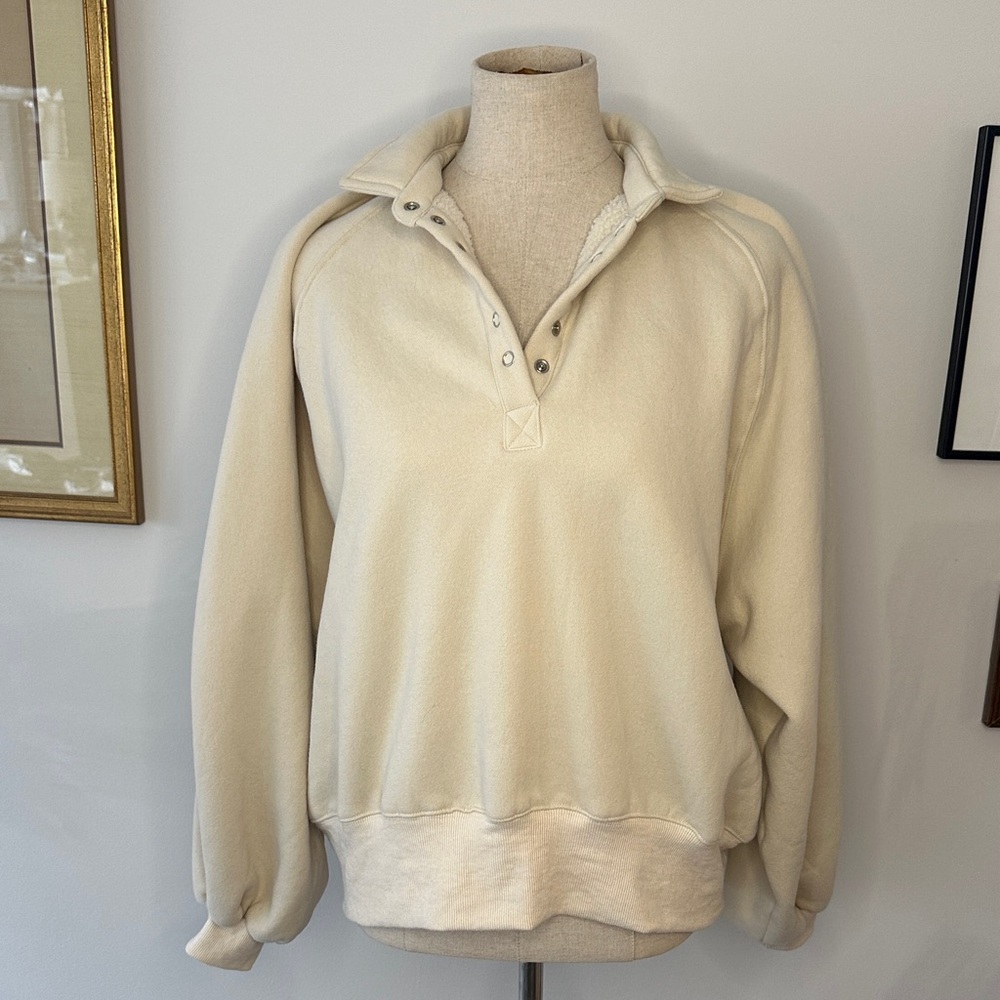 Cream Pullover Sweatshirt
